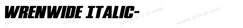 WrenWide Italic字体转换